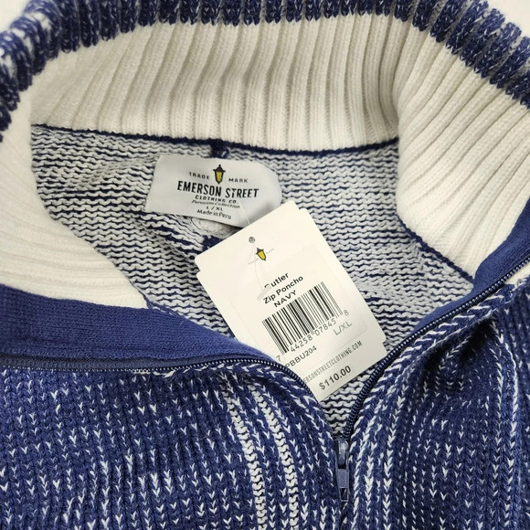 Butler Bulldogs × Emerson Street Zip Up Knit Poncho. Size XL. NWT - Picture 4 of 9